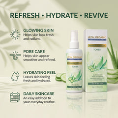 LEÓN Organic Toner | Aloe Vera & Cucumber Face Toner