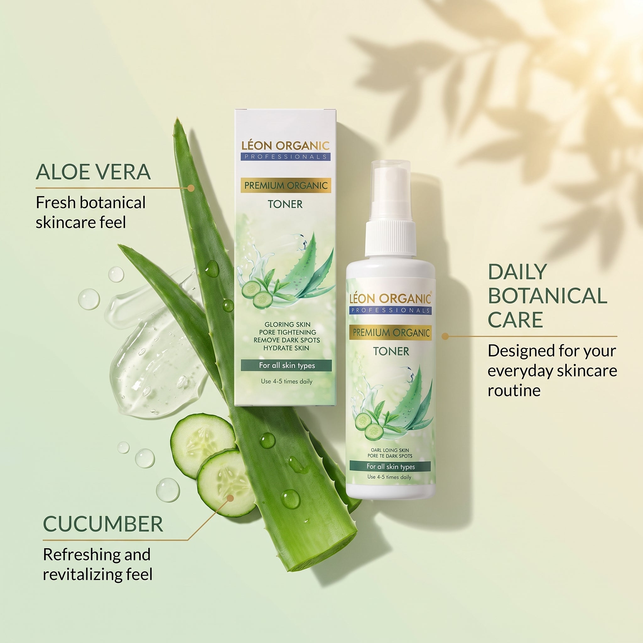 LEÓN Organic Toner | Aloe Vera & Cucumber Face Toner