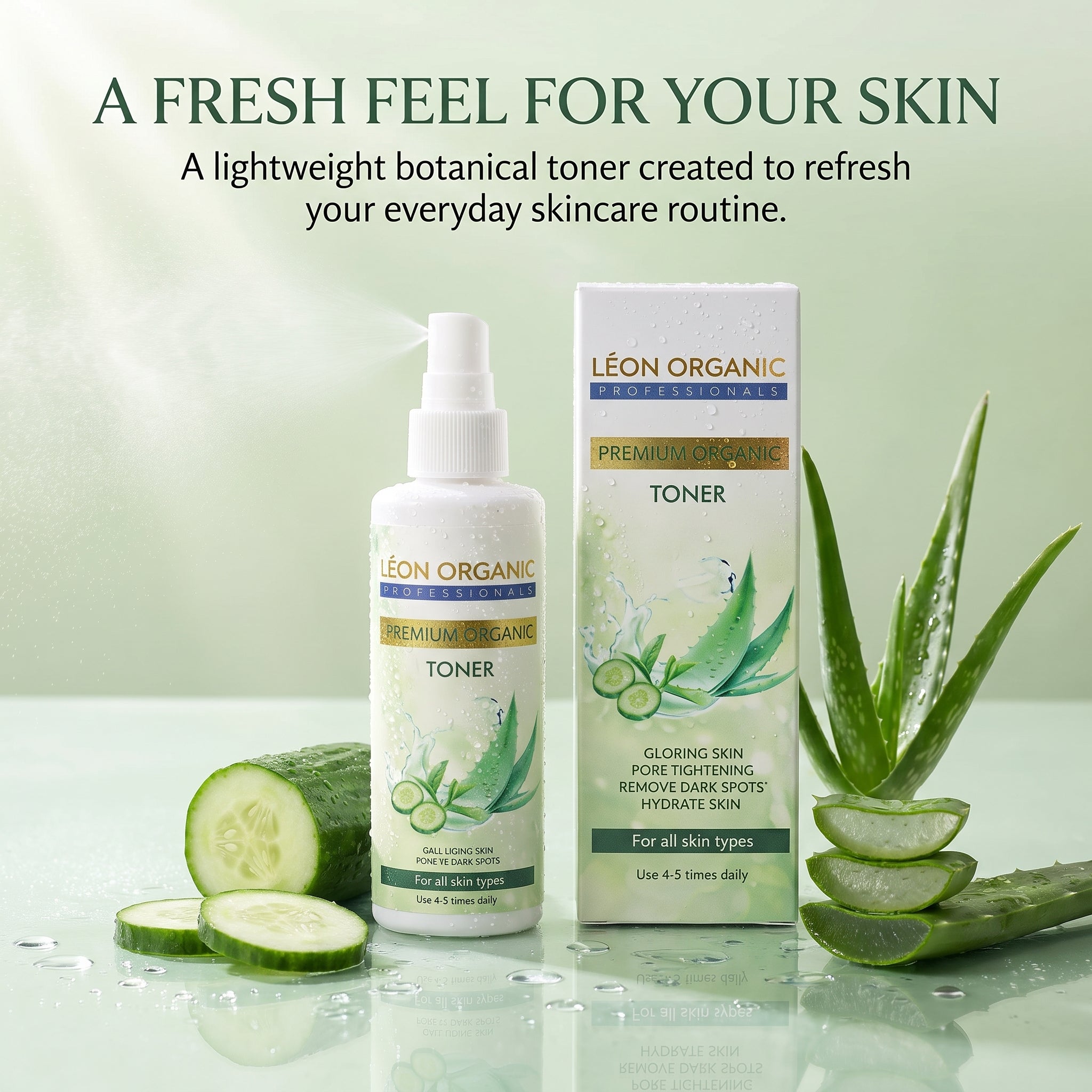 LEÓN Organic Toner | Aloe Vera & Cucumber Face Toner