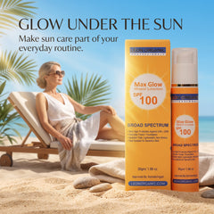 LEÓN Organic Max Glow Mineral Sunscreen SPF 100 – Broad Spectrum Face Sunscreen for Daily Sun Protection, Lightweight Skincare & Radiant-Looking Skin